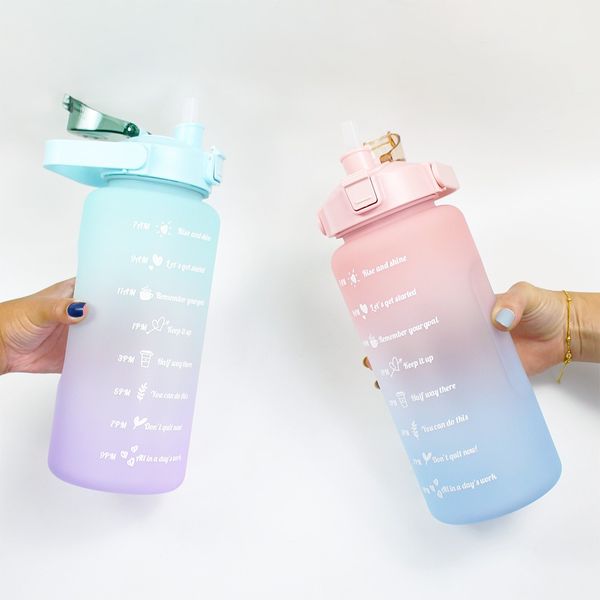 2 Liters Motivational Water Bottle for the Gym