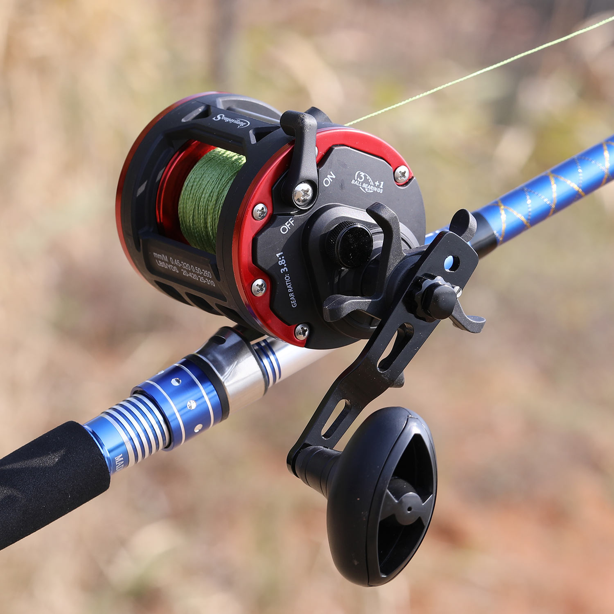 Carretilha de Pesca de Alto Perfil - 25kg de Drag Máximo, 3+1 Rolamentos - Sougayilang