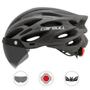 Cairbull Capacete de Ciclismo Unissex com Luz Traseira e Viseira Magnética