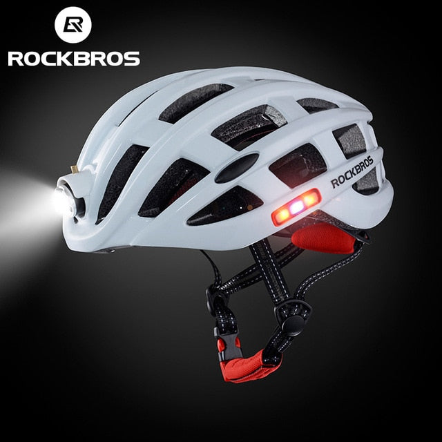 Capacete de Ciclismo RockBros com Lanterna Profissional para Homens e Mulheres