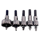 Conjunto de 5 Brocas Serra Copo de Titânio Binox para Metal, Ferro e Aço