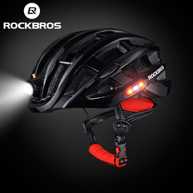 Capacete de Ciclismo RockBros com Lanterna Profissional para Homens e Mulheres