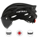 Cairbull Capacete de Ciclismo Unissex com Luz Traseira e Viseira Magnética