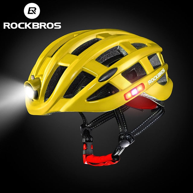 Capacete de Ciclismo RockBros com Lanterna Profissional para Homens e Mulheres