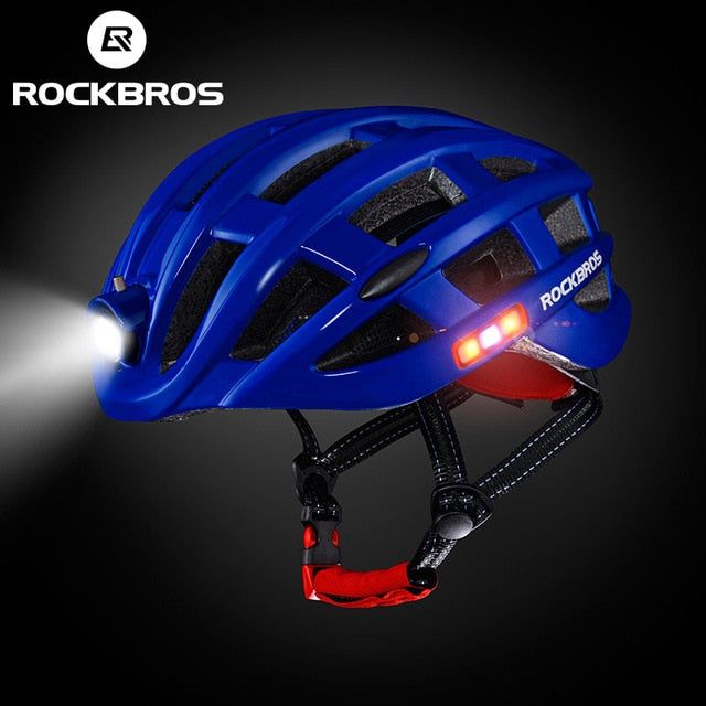 Capacete de Ciclismo RockBros com Lanterna Profissional para Homens e Mulheres