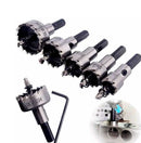 Conjunto de 5 Brocas Serra Copo de Titânio Binox para Metal, Ferro e Aço