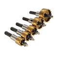Conjunto de 5 Brocas Serra Copo de Titânio Binox para Metal, Ferro e Aço