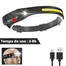 Lanterna de Cabeça Recarregável USB com Sensor Inteligente - LightVision