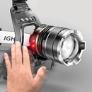 Lanterna de Cabeça Super Potente com Zoom - Recarregável via USB