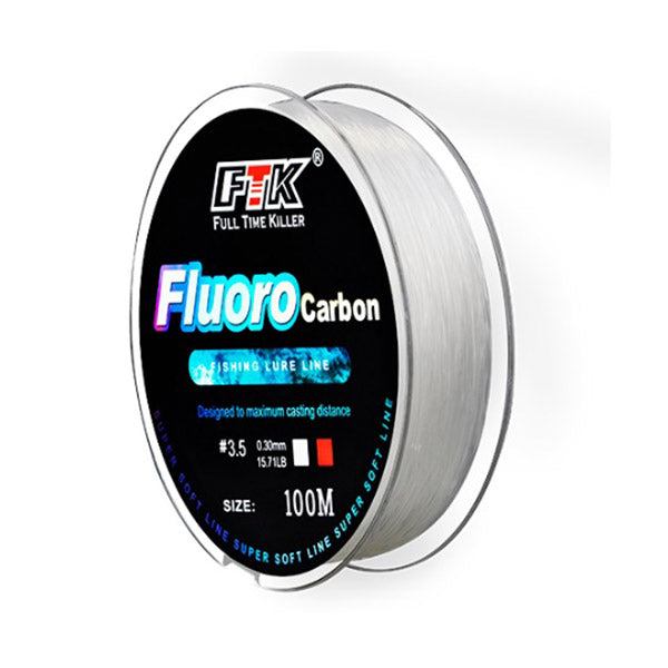 100 Metros de Fluocarbono Invisível Premium para Pesca