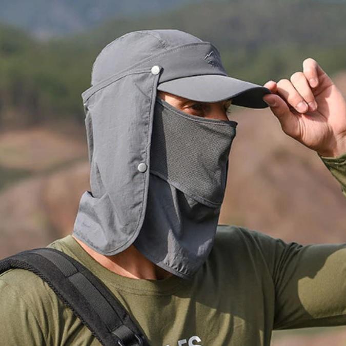 Boné Multifuncional para Pesca com Proteção UV 4 em 1