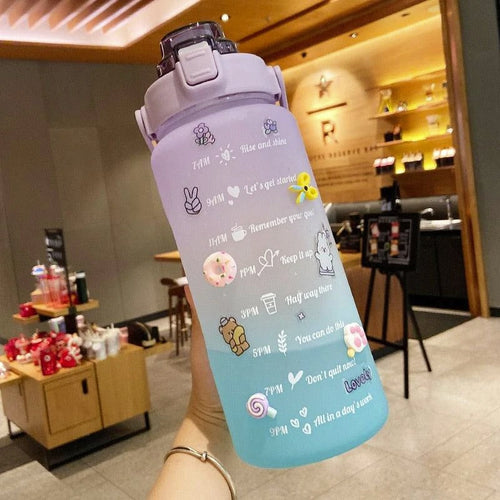 2 Liters Motivational Water Bottle for the Gym